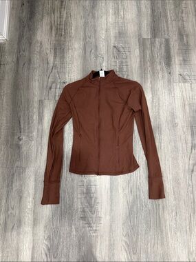 Oner Active Chestnut Brown Full-Zip Performance Jacket